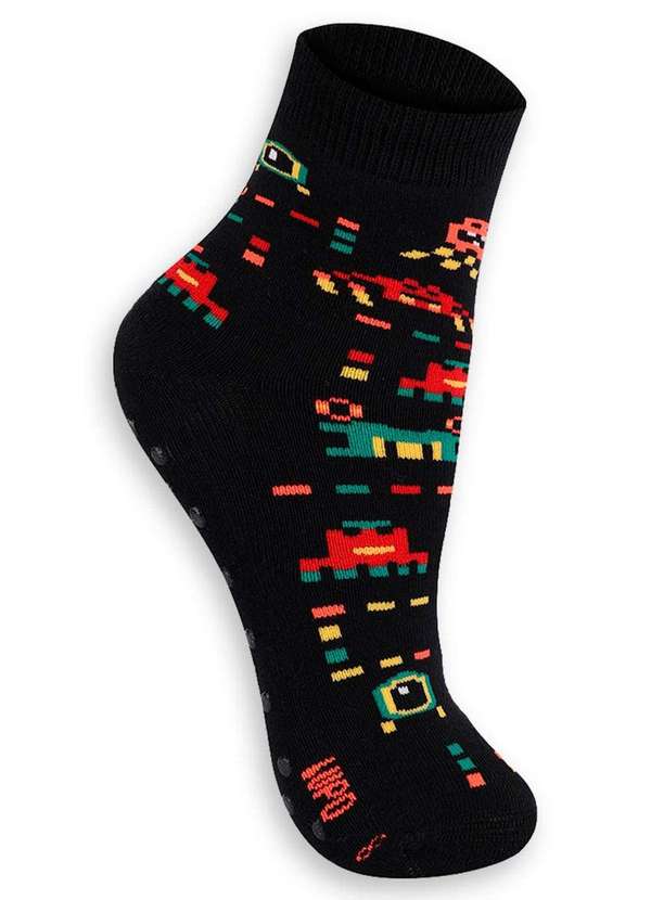 Lupo - Meia Infantil Antiderrapante Lupo 2941-006 9990-Preto 3