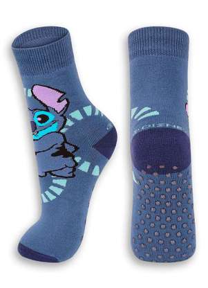 Disney - Meia Infantil Antiderrapante Stitch Lupo 2944-001 - DISNEY