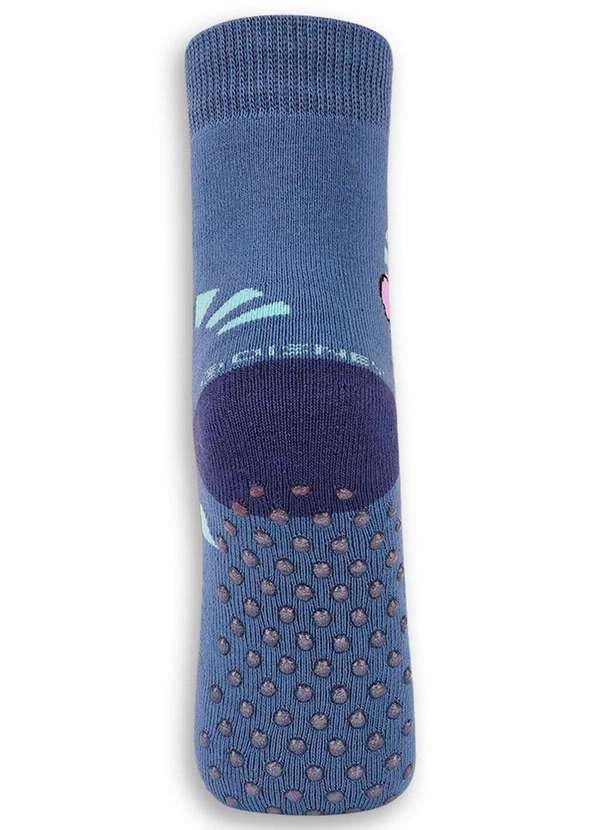 Disney - Meia Infantil Antiderrapante Stitch Lupo 2944-001 2370-Azul 4