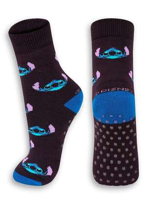 Disney - Meia Infantil Antiderrapante Stitch Lupo 2944-001 - DISNEY