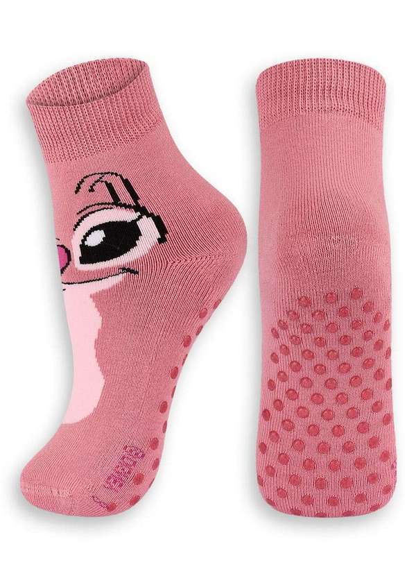 Disney - Meia Infantil Antiderrapante Stitch Lupo 2944-002 5285-Malva