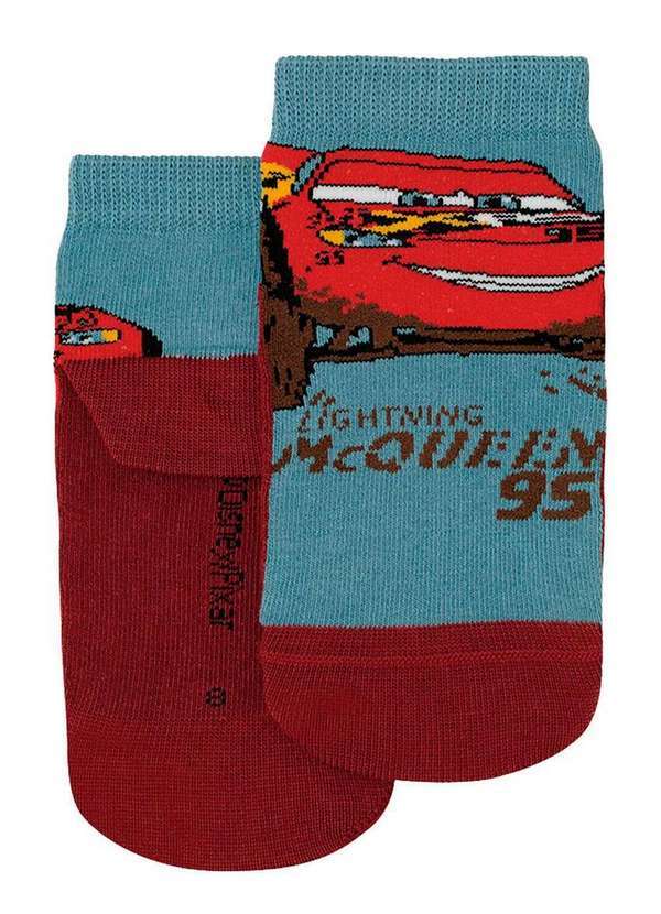 Disney - Meia Infantil Cano Curto Carros Lupo 2230-122 2560-Azul