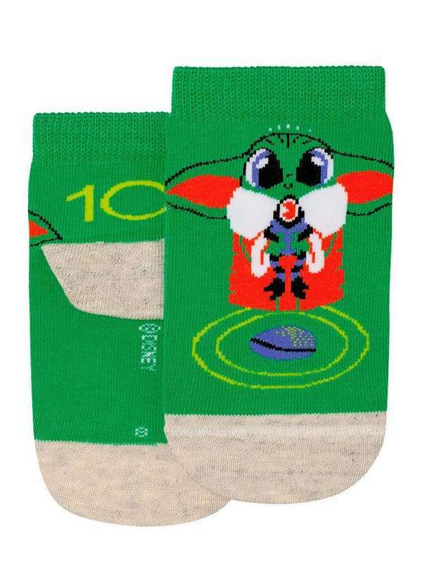 Disney - Meia Infantil Cano Curto Disney 100 Anos Lupo 2300-266 4582-Verde