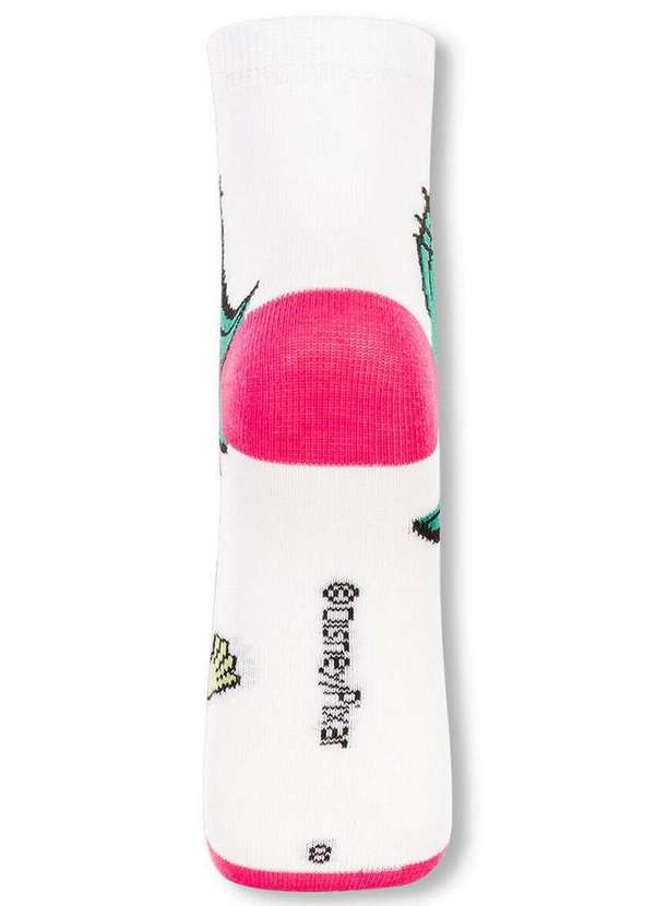 Disney - Meia Infantil Cano Médio Divertidamente 2403-002 1130-Branco 5