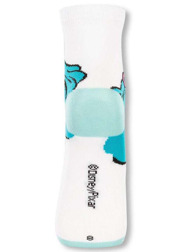 Disney - Meia Infantil Cano Médio Divertidamente 2403-002 1140-Branco 5