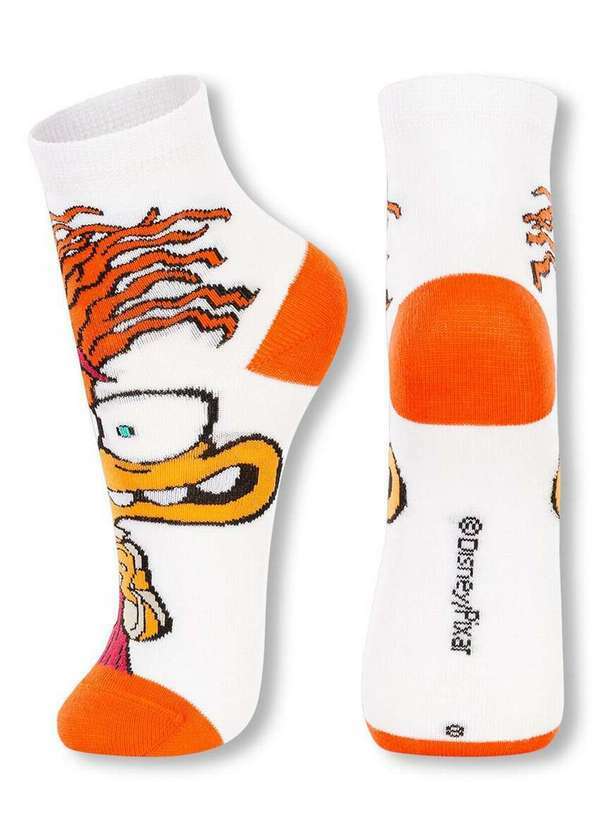 Disney - Meia Infantil Cano Médio Divertidamente 2403-002 1160-Branco