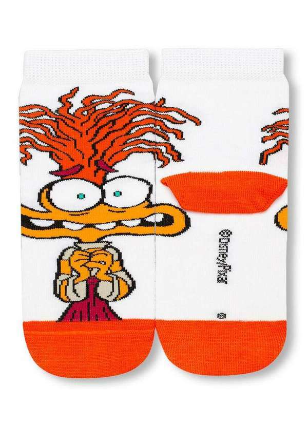 Disney - Meia Infantil Cano Médio Divertidamente 2403-002 1160-Branco 3