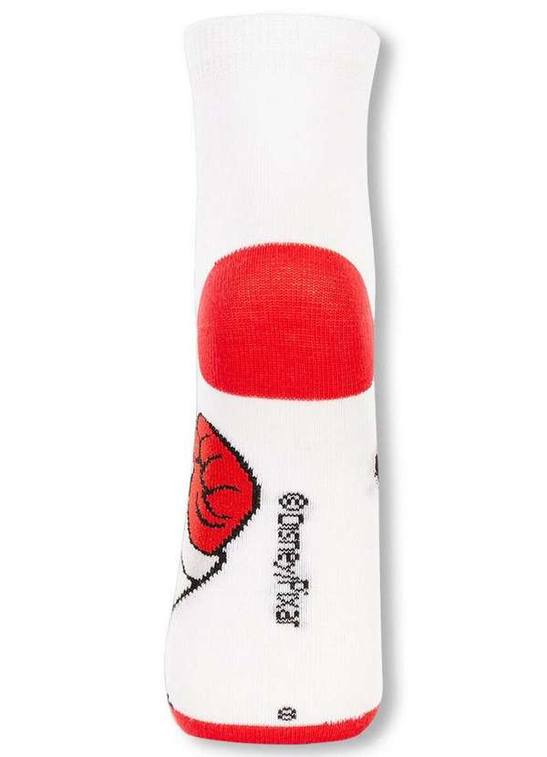 Disney - Meia Infantil Cano Médio Divertidamente 2403-002 1170-Branco 5