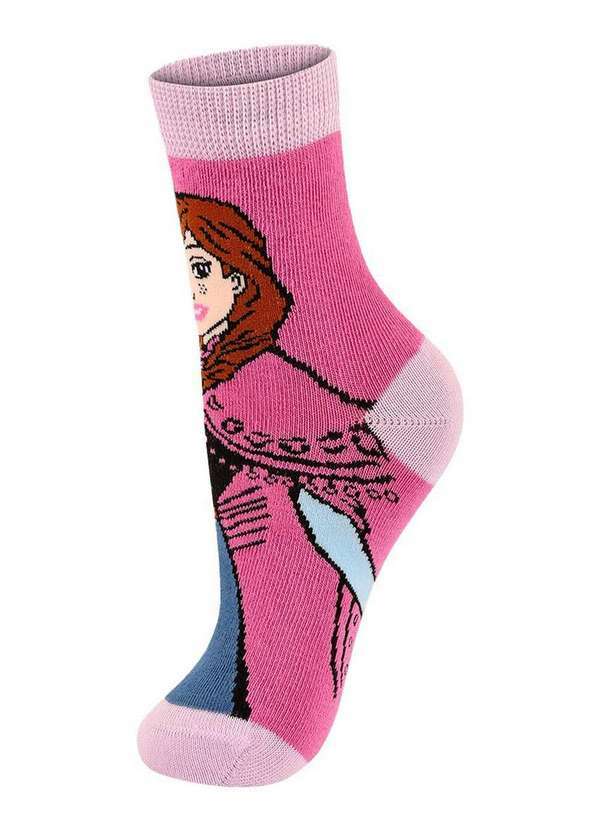 Disney - Meia Infantil Cano Médio Frozen Lupo 2395-017 5500-Lilas