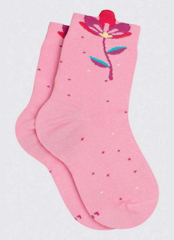 Lupo - Meia Infantil Cano Médio Lupo 2640-027 5370-Rosa
