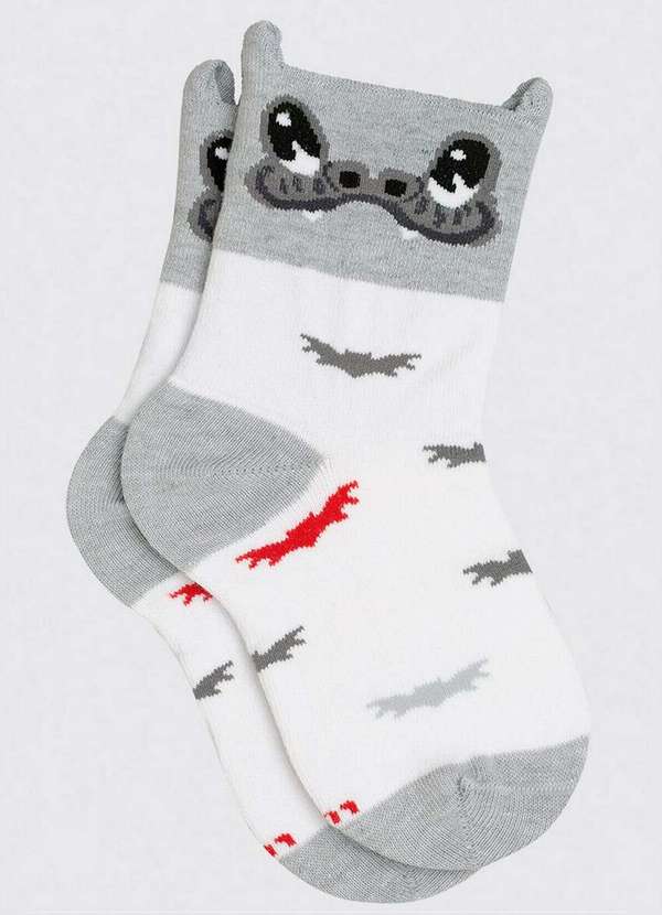 Lupo - Meia Infantil Cano Médio Lupo 2640-028 1120-Branca