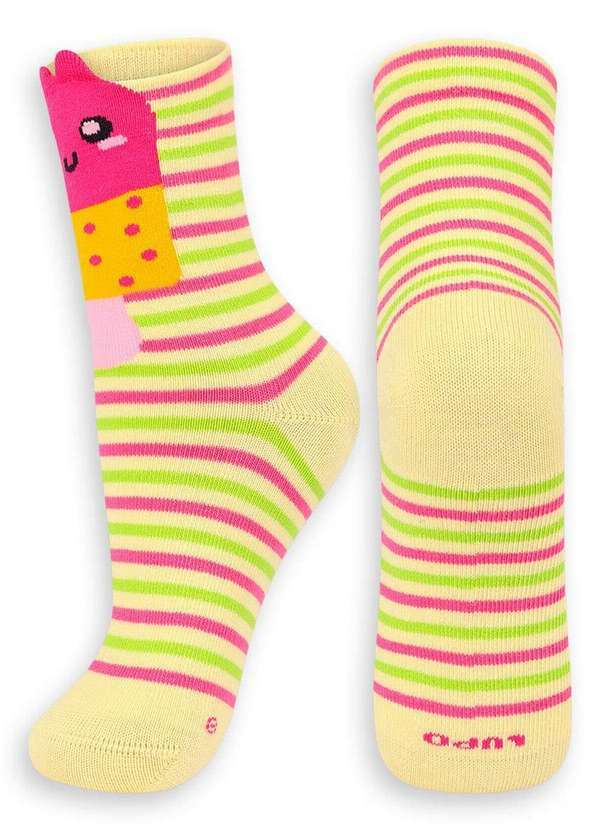 Lupo - Meia Infantil Cano Médio Lupo 2640-033 3090-Amarelo