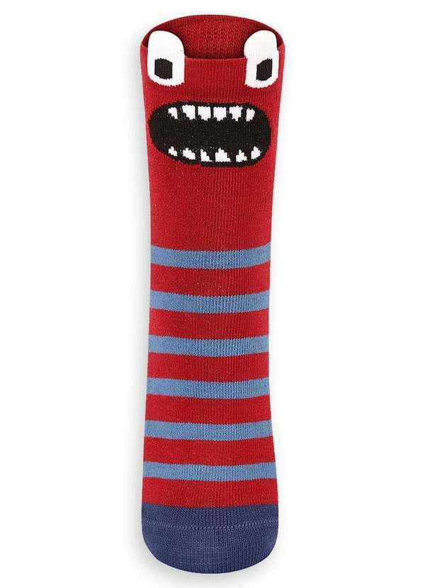 Lupo - Meia Infantil Cano Médio Lupo 2640-034 5600-Vermelho-Queimado 2