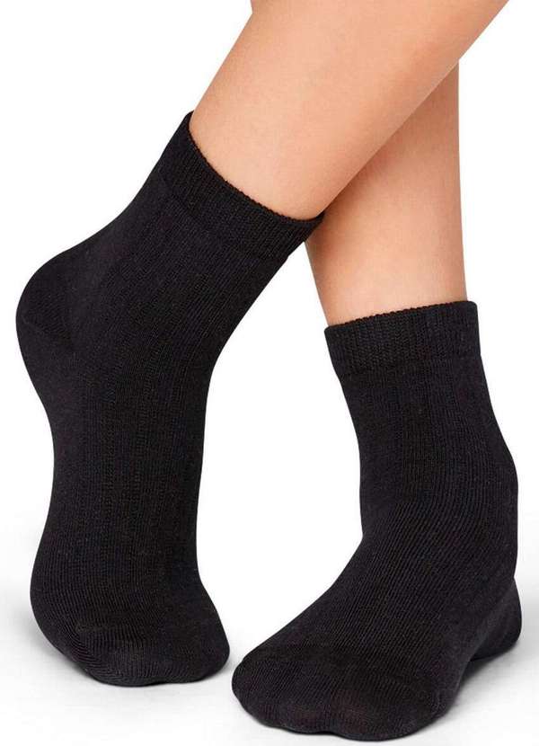 Lupo - Meia Infantil Cano Médio Lupo 2825-001 9990-Preta