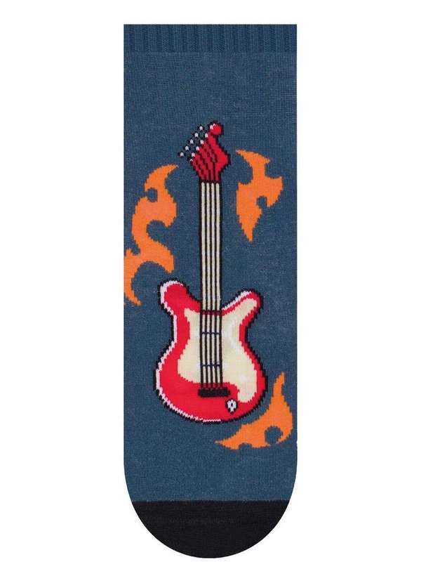 Selene - Meia Infantil Cano Médio Selene 2000-001 506-Azul-Petróleo-Preto