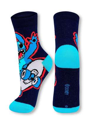 Disney - Meia Infantil Cano Médio Stitch Lupo 2402-004 - DISNEY