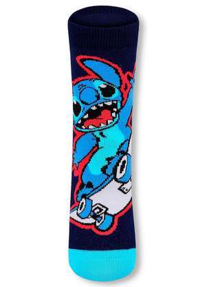 Disney - Meia Infantil Cano Médio Stitch Lupo 2402-004 - DISNEY