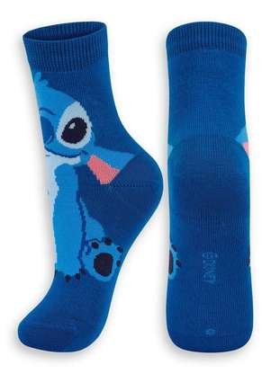 Disney - Meia Infantil Cano Médio Stitch Lupo 2402-006 - DISNEY