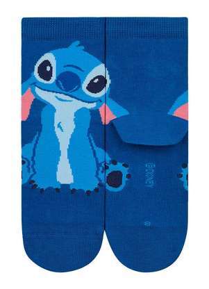 Disney - Meia Infantil Cano Médio Stitch Lupo 2402-006 - DISNEY