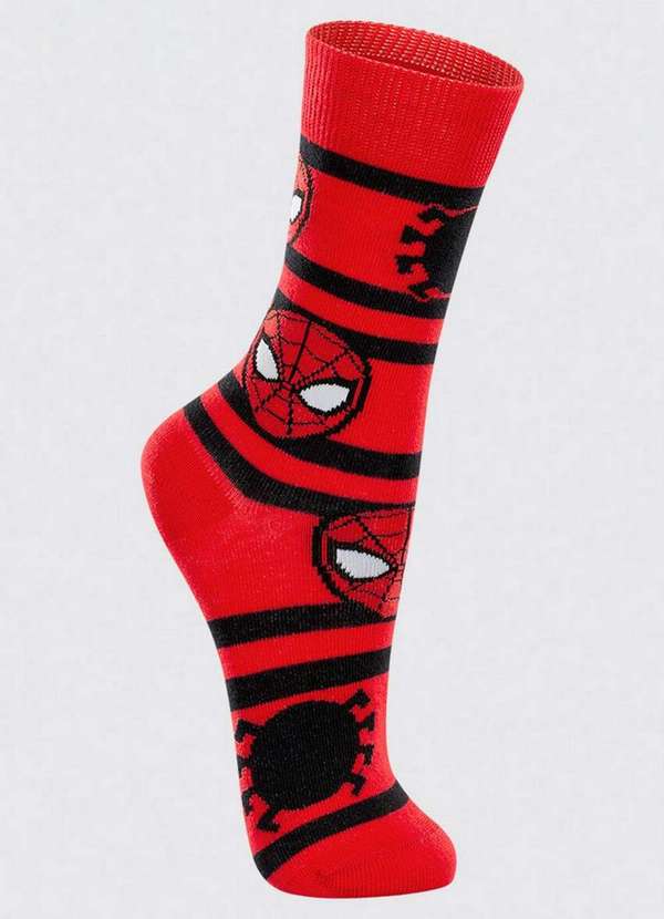 Lupo - Meia Infantil Homem Aranha Lupo 16848-004 5650-Vermelho 2