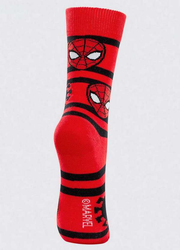 Lupo - Meia Infantil Homem Aranha Lupo 16848-004 5650-Vermelho 3