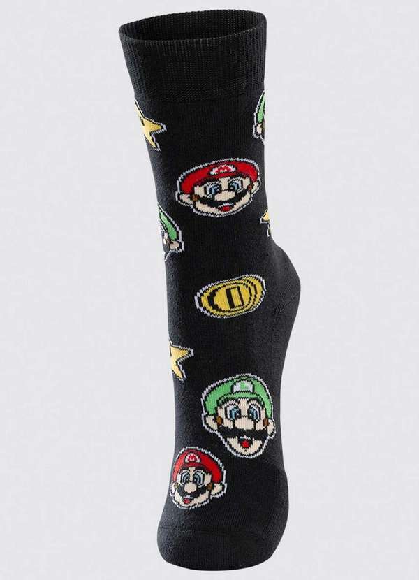 Lupo - Meia Infantil Super Mario Bros Lupo 16856-002 9990-Preta