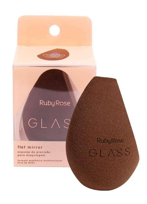 Ruby Rose - Esponja para Maquiagem Flat Mirror Glass Hbs06 Marrom