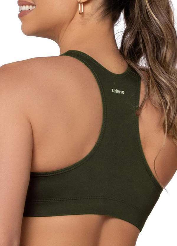 Selene - Top Feminino Nadador Selene 24683-001 700-Verde-Militar