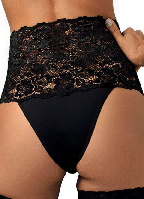 Demillus - Calcinha Alta Guinee Demillus 57112 27-Preto 2