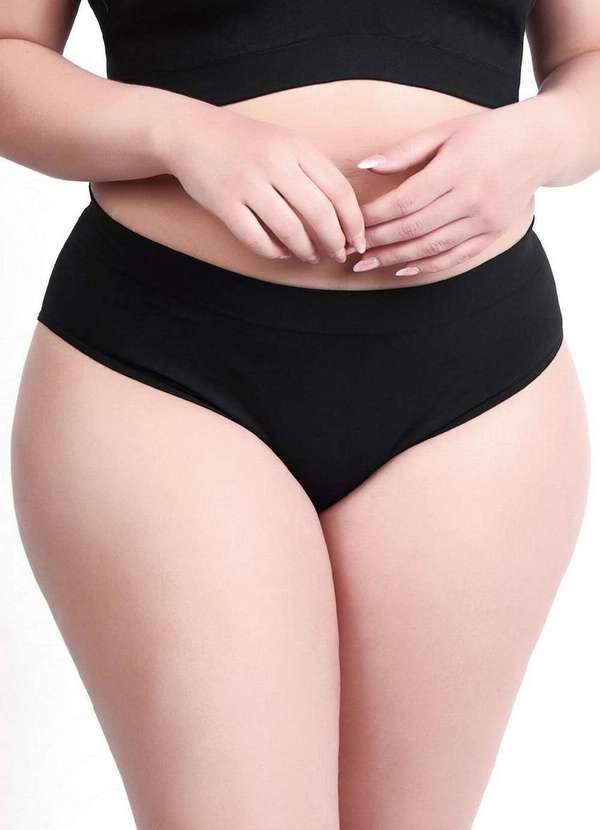 Lupo - Calcinha Alta Loba 40306-001 Plus Size 9990-Preto