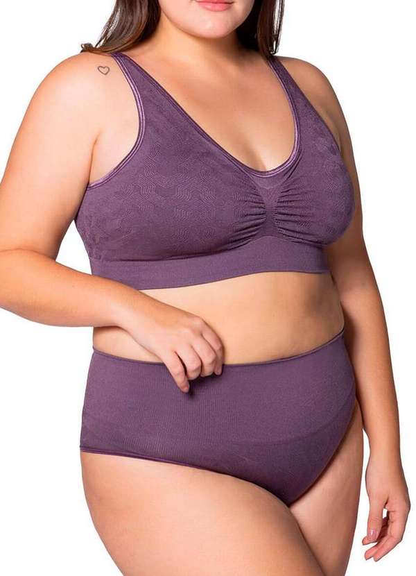 Lupo - Calcinha Alta Loba 40342-001 Plus Size 0580-Roxo-Neblina 3