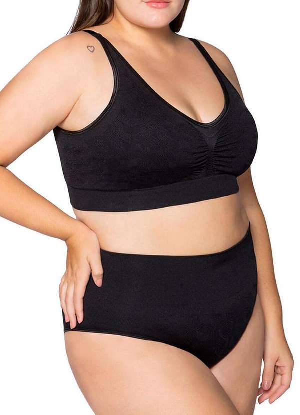 Lupo - Calcinha Alta Loba 40342-001 Plus Size 9990-Preto 3