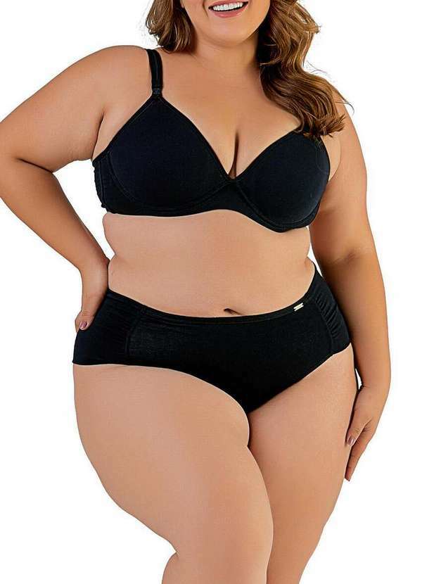 Love Secret - Calcinha Alta Love Secret 813201 Plus Size 012-Preto 3