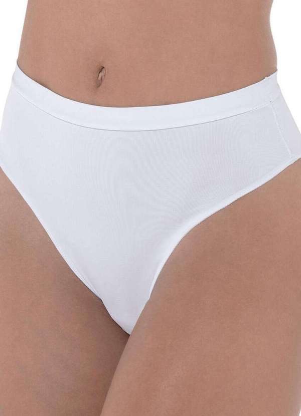 Demillus - Calcinha Alta Pele de Seda Demillus 26826 20-Branco
