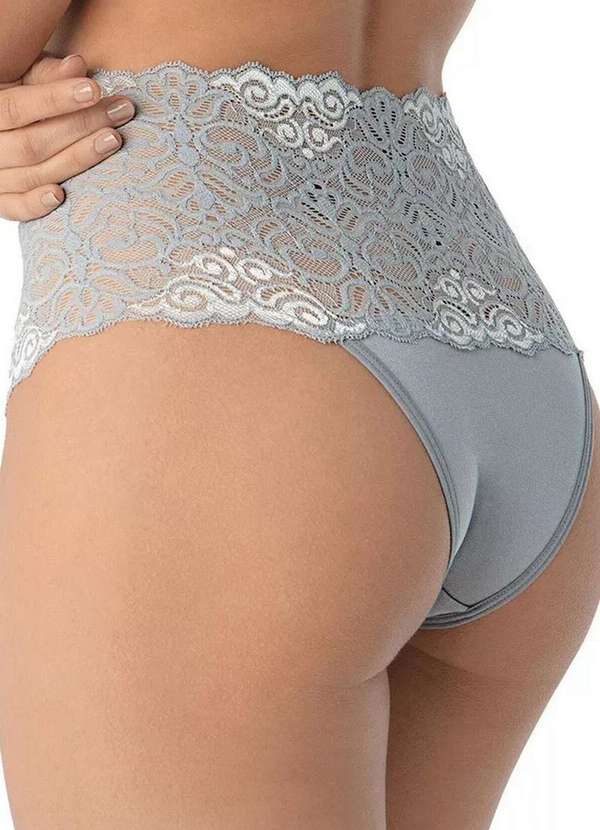 Demillus - Calcinha Alta Promenade Demillus 57532 76-Prata 2