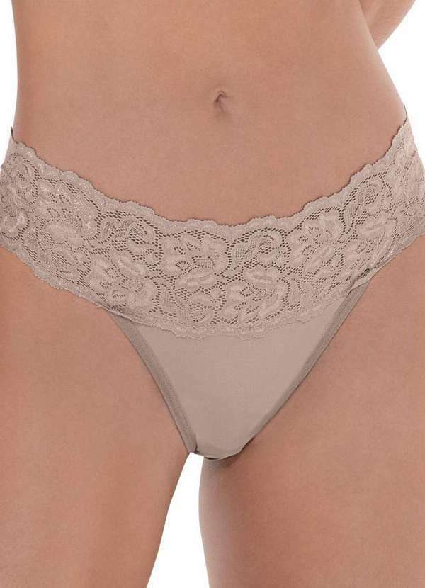 Demillus - Calcinha Biquíni Negri Demillus 53214 55-Bege-Rosado