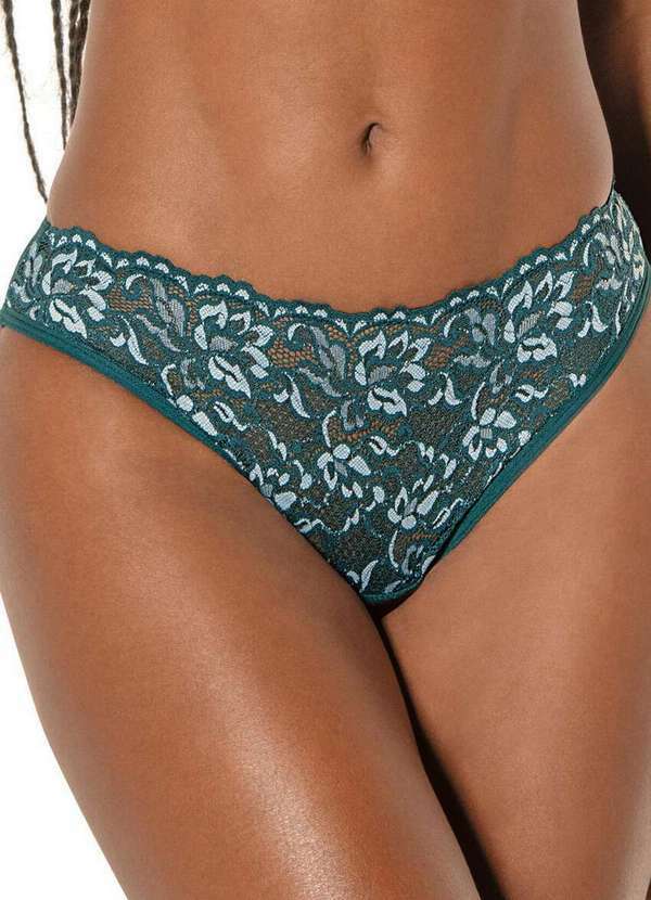 Demillus - Calcinha Biquíni Promenade Demillus 53071 23-Verde-Esmeralda