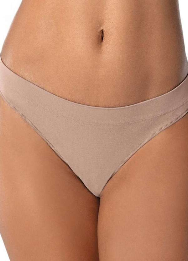 Demillus - Calcinha Biquíni Ultraleve Demillus 53306 55-Bege-Rosado