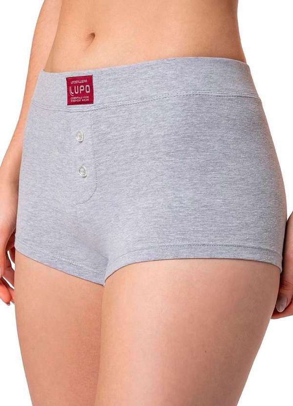Lupo - Calcinha Boxer Loba 43028-001 8820-Chumbo-Mescla