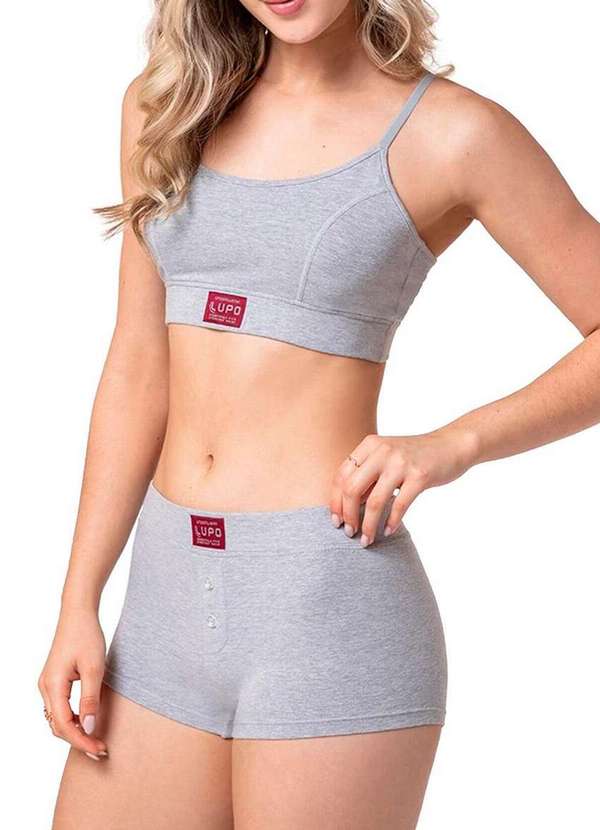 Lupo - Calcinha Boxer Loba 43028-001 8820-Chumbo-Mescla 3