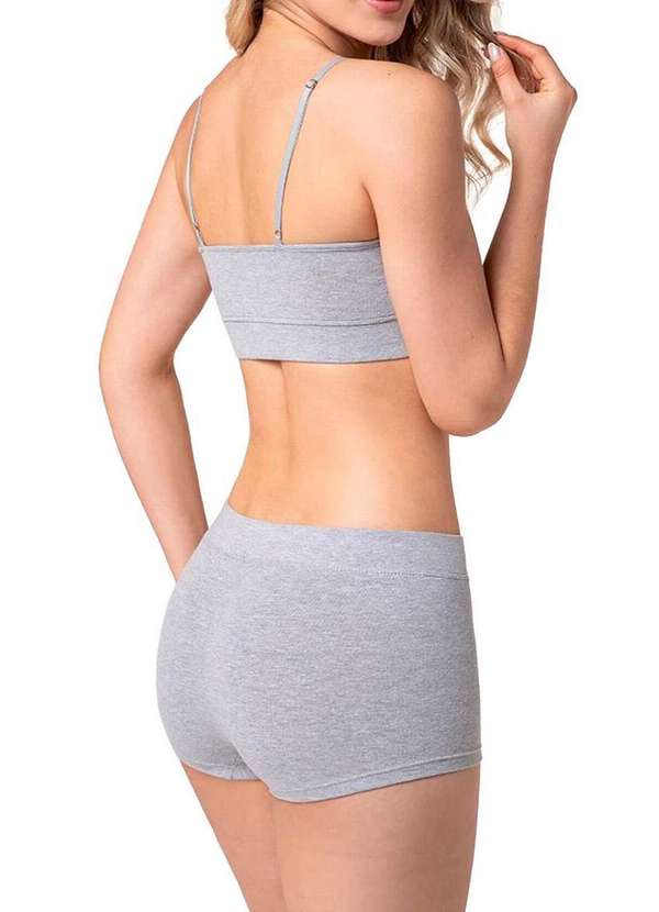 Lupo - Calcinha Boxer Loba 43028-001 8820-Chumbo-Mescla 4