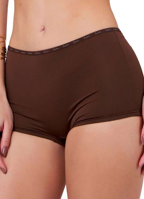 Love Secret - Calcinha Boxer Love Secret 838204 082-Deep-Brown