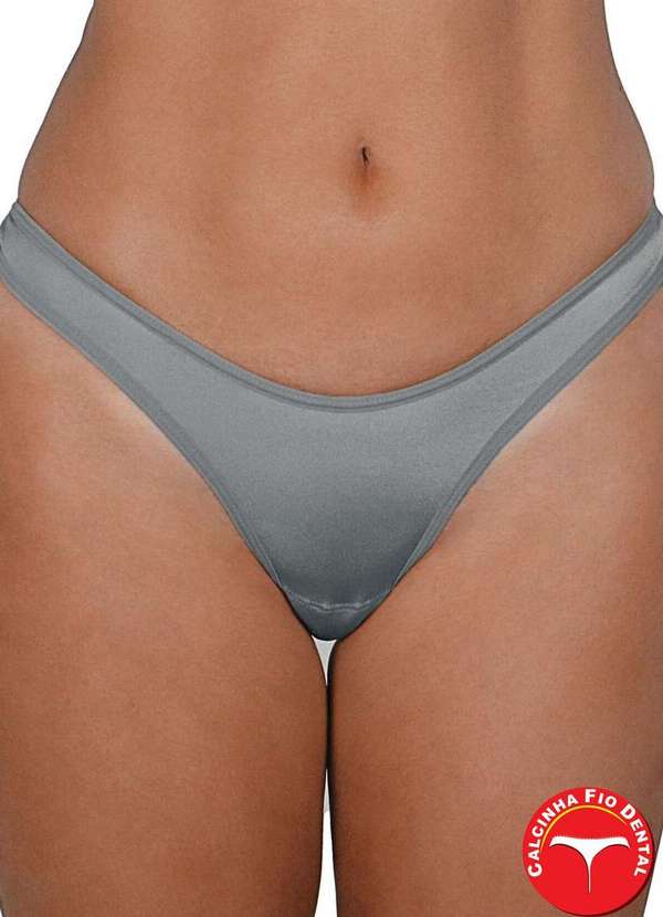 Demillus - Calcinha Fio Dental Demillus 51813 76-Prata 2