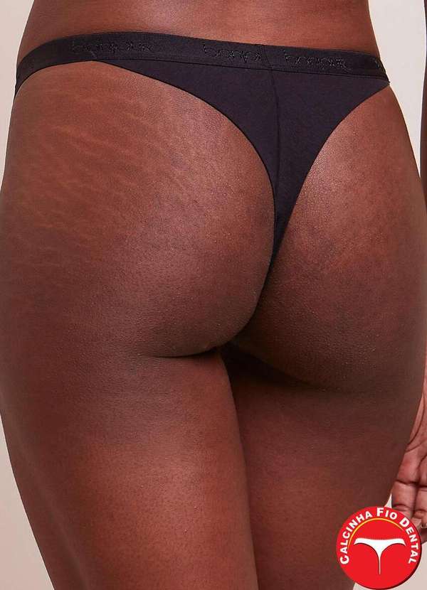 Bonjour - Calcinha Fio Dental Bonjour Ft37200 Pto-Preto