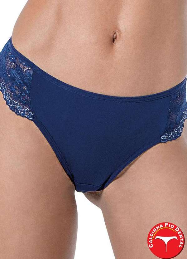 Demillus - Calcinha Fio Dental Greece Demillus 51070 15-Marinho 2