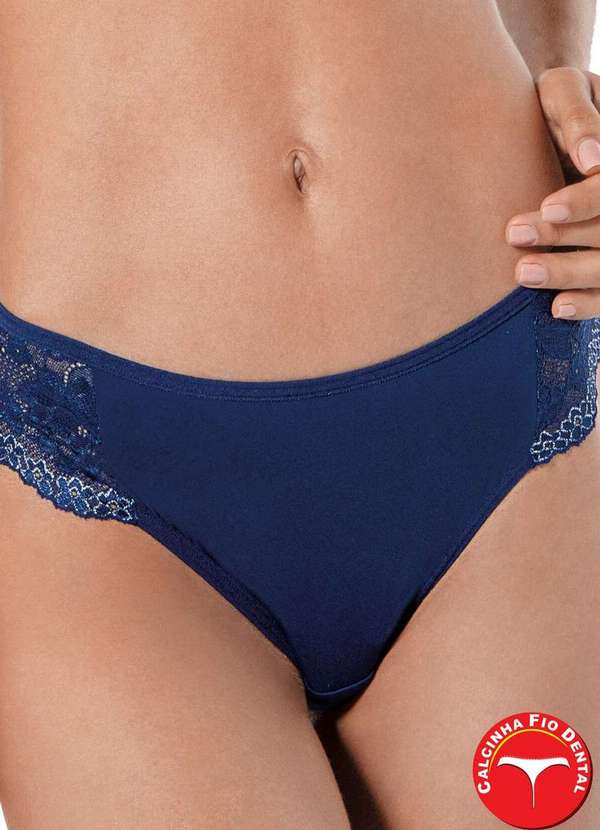 Demillus - Calcinha Fio Dental Greece Demillus 51070 15-Marinho 3