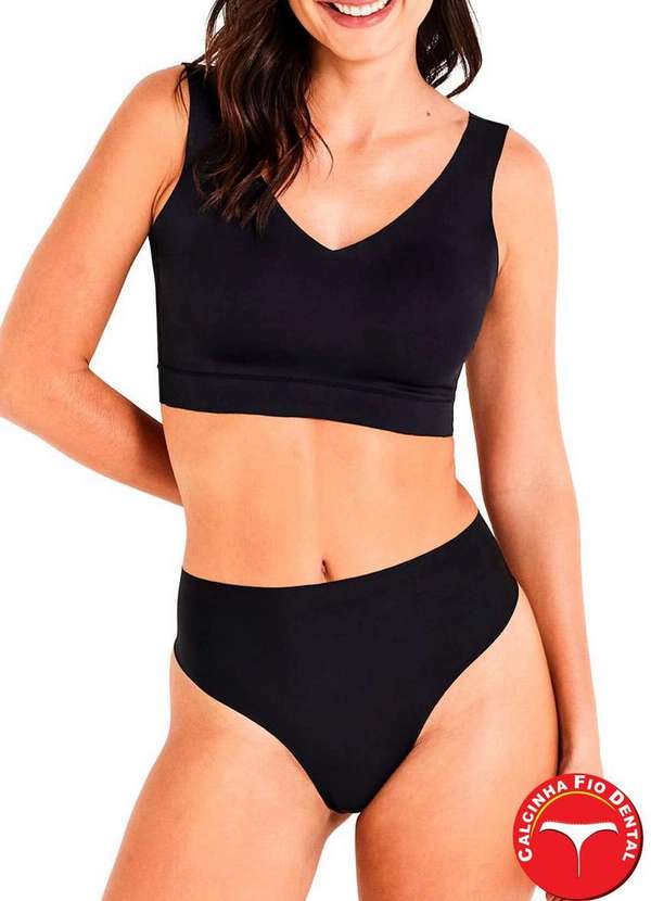 Liz - Calcinha Fio Dental Hot Pant Liz 50255 381-Super-Black 3