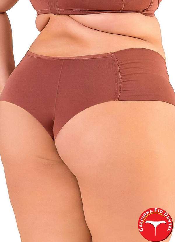 Love Secret - Calcinha Fio Dental Love Secret 813205 Plus Size 719-Bronze
