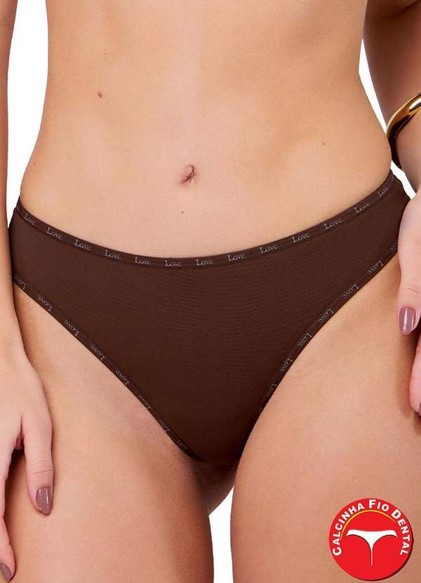 Love Secret - Calcinha Fio Dental Love Secret 838202 082-Deep-Brown 2