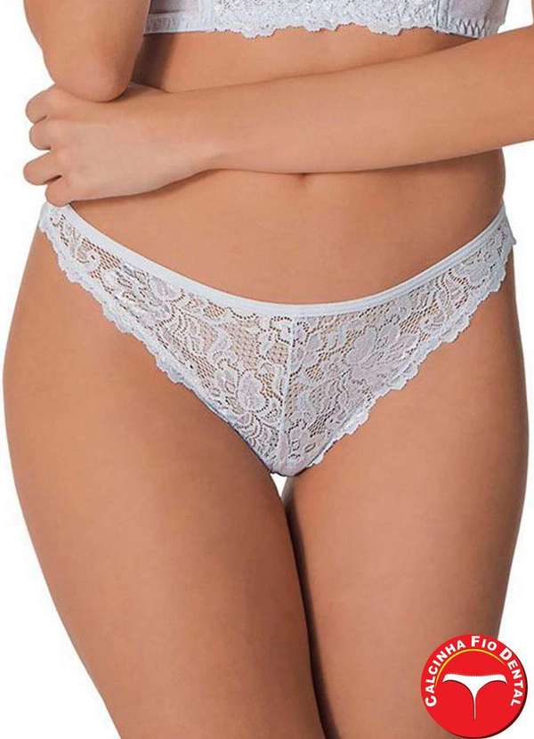 Demillus - Calcinha Fio Dental Lover Demillus 51839 20-Branco 2